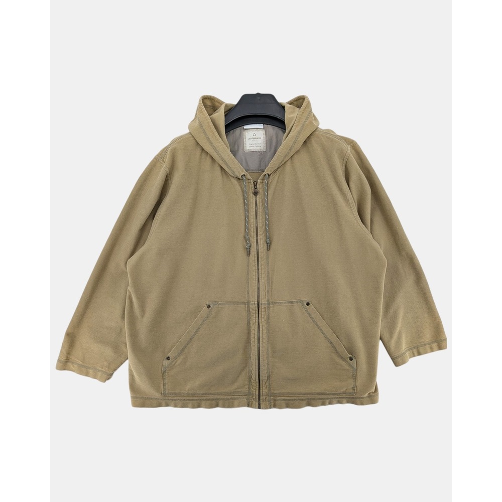 Elisabeth by Liz Claiborne Women's Zip Hoodie Large‎ Tan Relaxed Fit